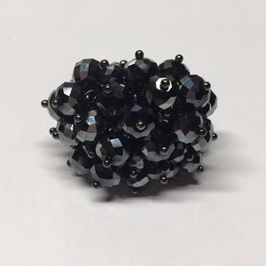 Hematite beaded stretch ring